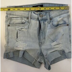 Aero Distressed Light Wash Denim Jean Shorts Junior Size 2